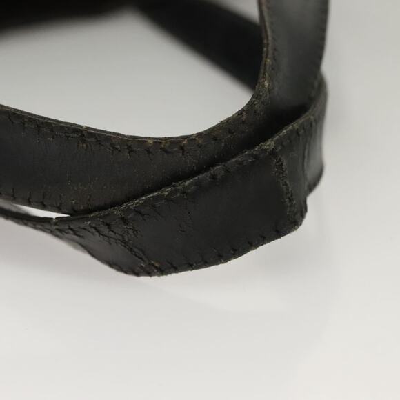 CELINE Macadam Canvas Hand Bag Pvc Leather Black Gold - Picture 9 of 13